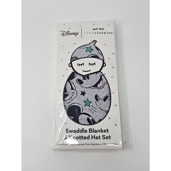NIB Little Sleepies Disney Mickey Forever Swaddle‎ Set - Picture 1 of 2